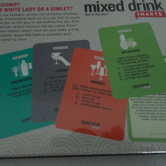 Mixed Drink Smarts + Beer Smarts Games Trivia Question & Answer Cards Recipes - Picture 6 of 11